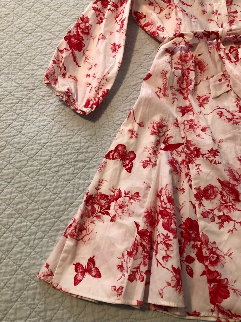 Cynthia Steffe toile floral shirt dress. Size medium petite. - Picture 4 of 11